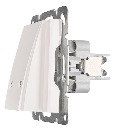 Priză plec. cablu cu mască, albă