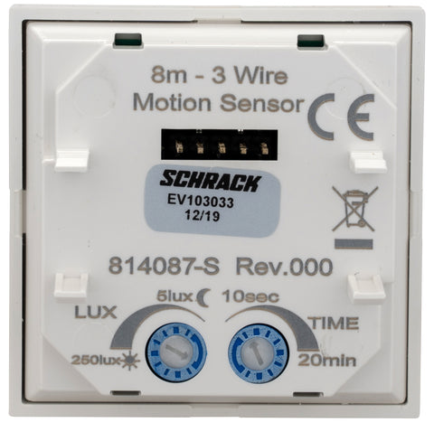 Ornament detector de miscare (I/Auto/0), 180°,8m, 3fire,alb