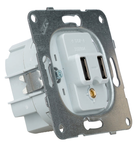 Insert priză dublă de încărcare USB, 5V-2A