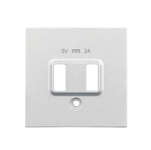 Mască priză dublă de încărcare USB, alb