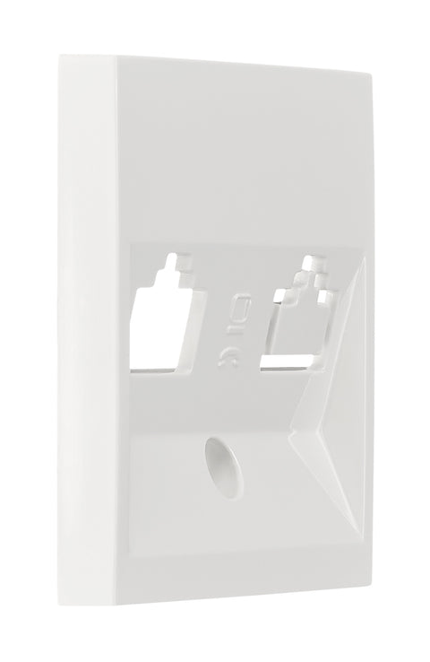 Mască pentru priză 1xRJ45 TOOLLESS LINE, alb