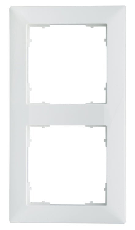 Ramă pentru 2 aparate cu dimensiuni de 55x55mm, albă