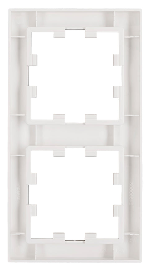 Ramă 2 aparate, Design CUBIC, alb