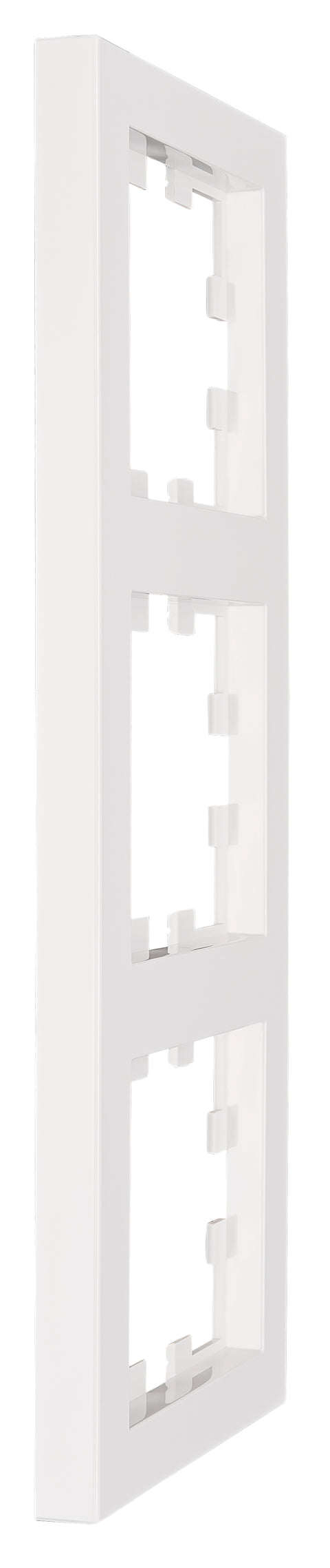 Ramă 3 aparate, Design CUBIC, alb