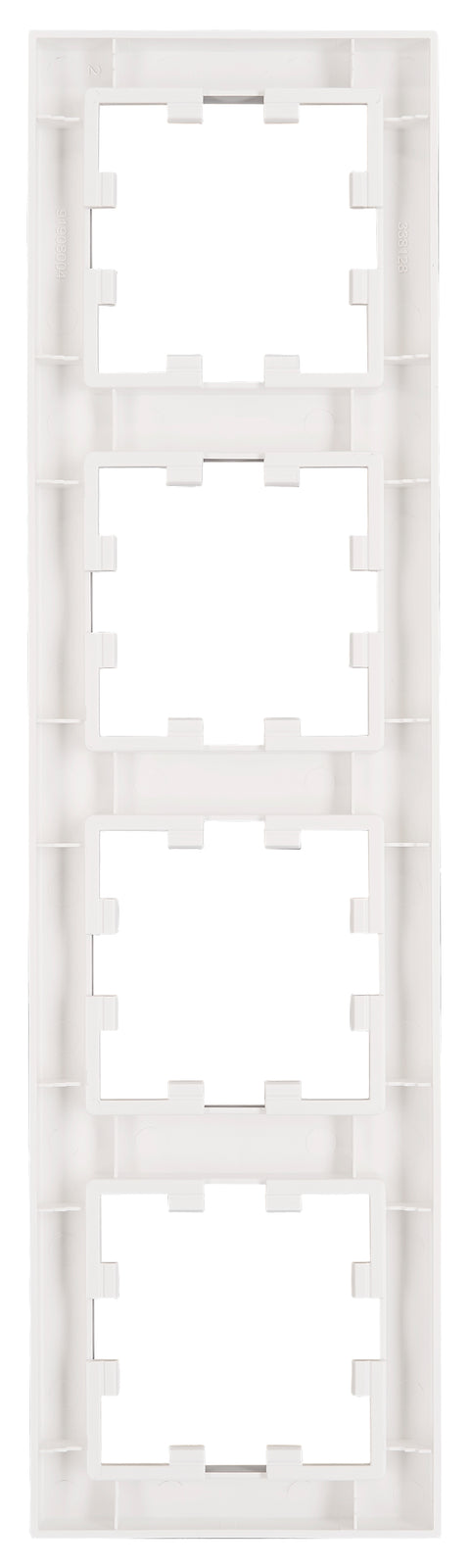 Ramă 4 aparate, Design CUBIC, alb