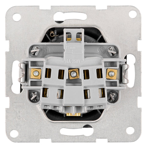 Pin socket outlet with safety shutter, lid, screw,anthracite