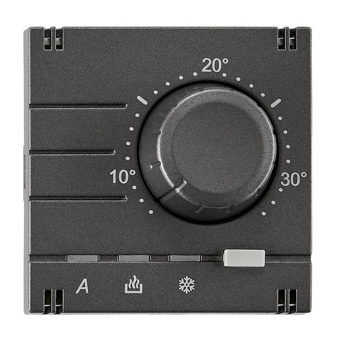 Placă frontală termostat încălzire/răcire, analog, antracit