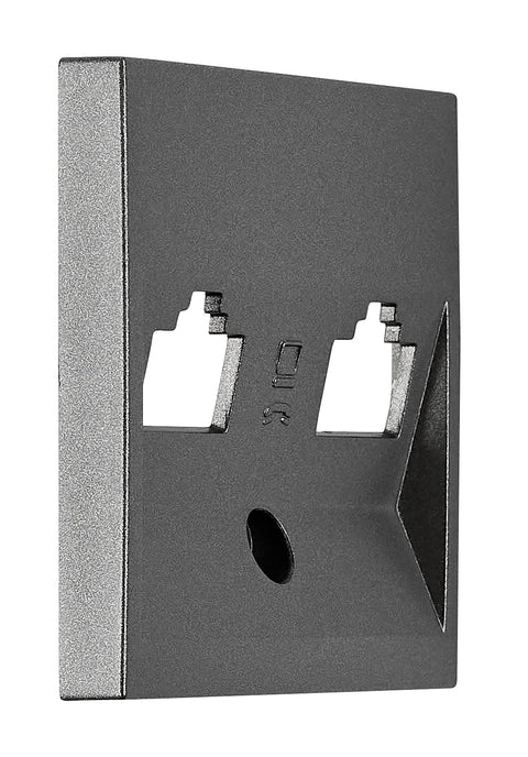 Mască pentru priză 2xRJ45 TOOLLESS LINE, antracit