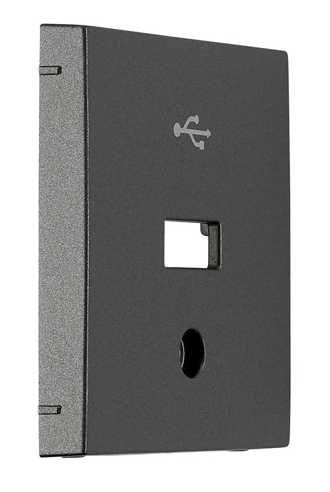 Mască pentru priză USB, antracit