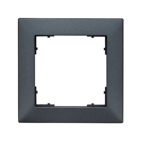 Ramă pentru 1 aparat cu dimensiuni de 55x55mm, antracit