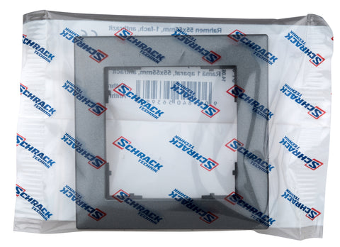 Ramă pentru 1 aparat cu dimensiuni de 55x55mm, antracit