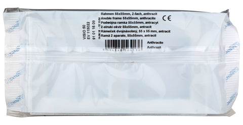 Ramă pentru 2 aparate cu dimensiuni de 55x55mm, antracit