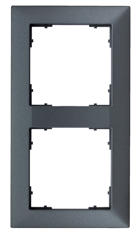Ramă pentru 2 aparate cu dimensiuni de 55x55mm, antracit