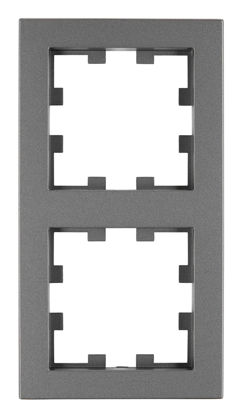Ramă 2 aparate, Design CUBIC, antracit