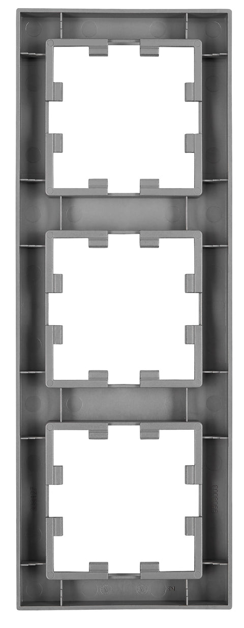 Ramă 3 aparate, Design CUBIC, antracit