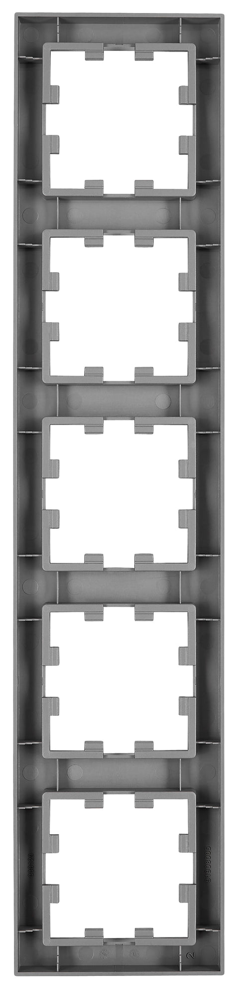 Ramă 5 aparate, Design CUBIC, antracit