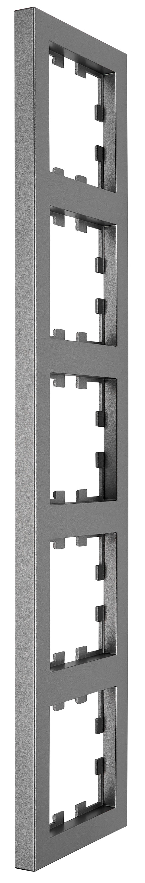 Ramă 5 aparate, Design CUBIC, antracit