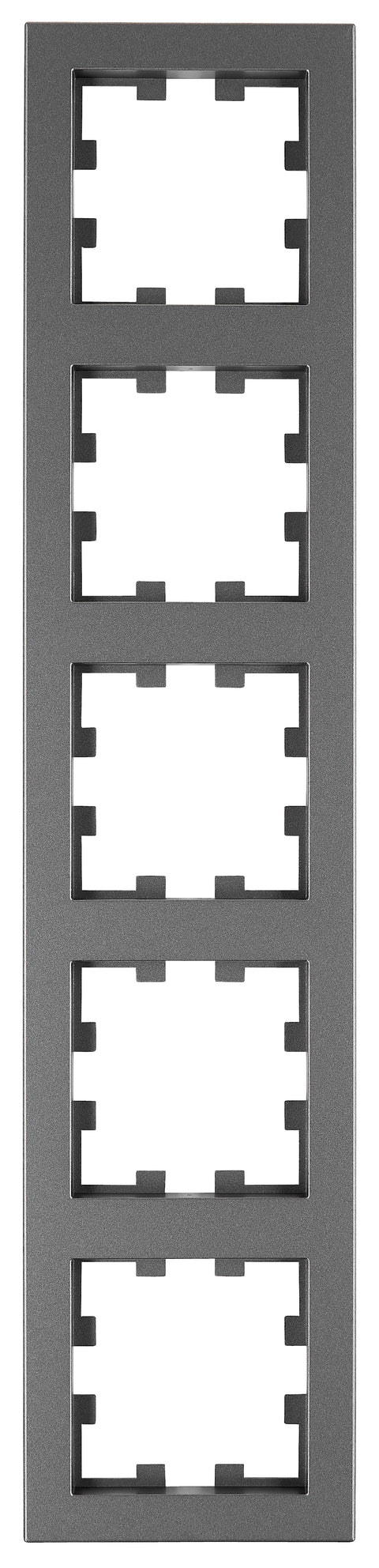 Ramă 5 aparate, Design CUBIC, antracit