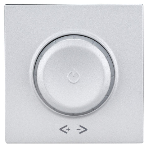 Placă frontală dimmer cu buton rotativ, argintiu