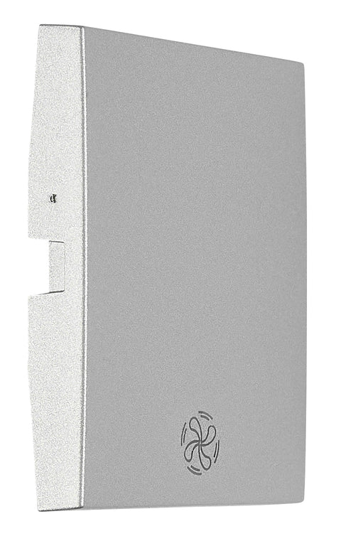 Clapetă cu simbol ventilator, argintiu