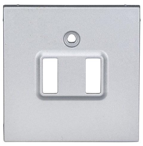 Mască priză dublă de încărcare USB, argintiu