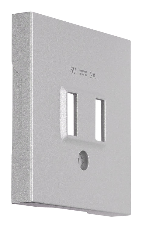 Mască frontală încărcare USB, argintie