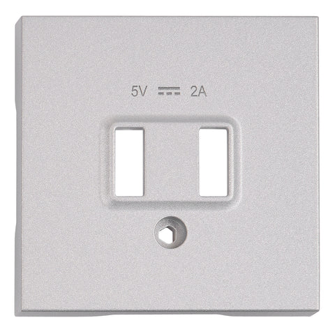Mască frontală încărcare USB, argintie
