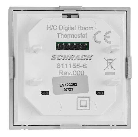 Interfață pentru termostat digital, încălzire/racire, argint