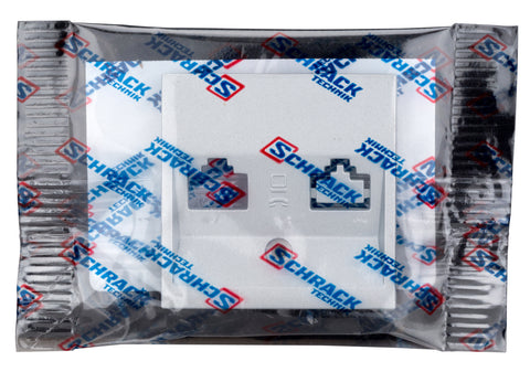 Mască pentru priză 1xRJ45 TOOLLESS LINE, argintiu