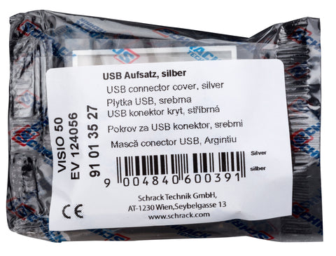 Mască pentru priză USB, argintiu