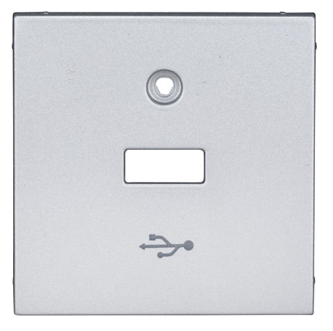 Mască pentru priză USB, argintiu