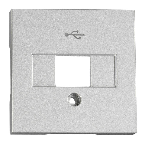 Mască Priză USB, argintie, argintie