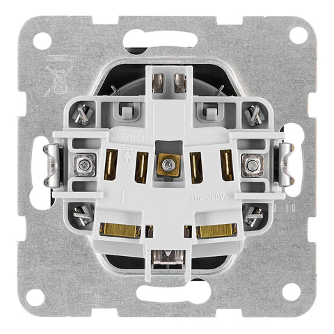 Socket outlet, cage clamps, black