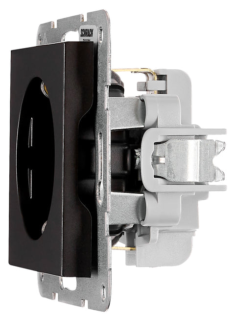 Socket outlet, cage clamps, black