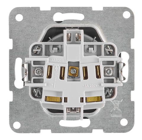 Socket outlet with safety shutter, cage clamps, black