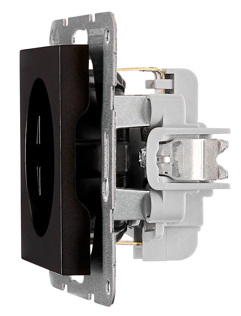 Socket outlet with safety shutter, cage clamps, black