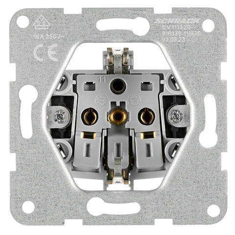 Socket outlet, flap cover, screw clamps, black