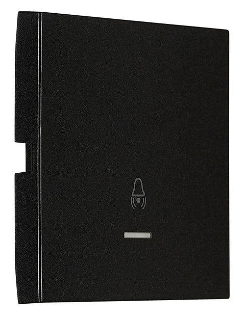 Rocker S 55, tranparent control window, symbol bell, black