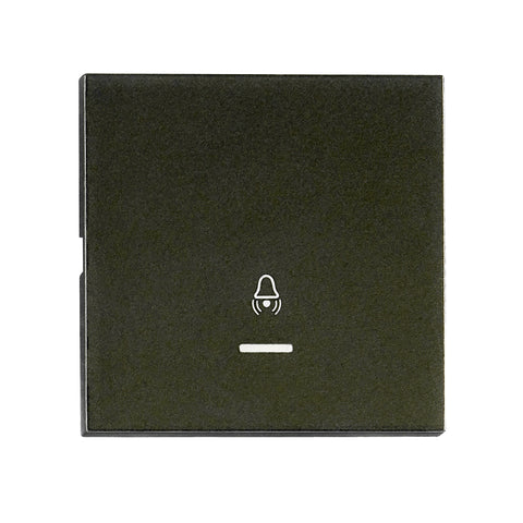 Rocker S 55, tranparent control window, symbol bell, black