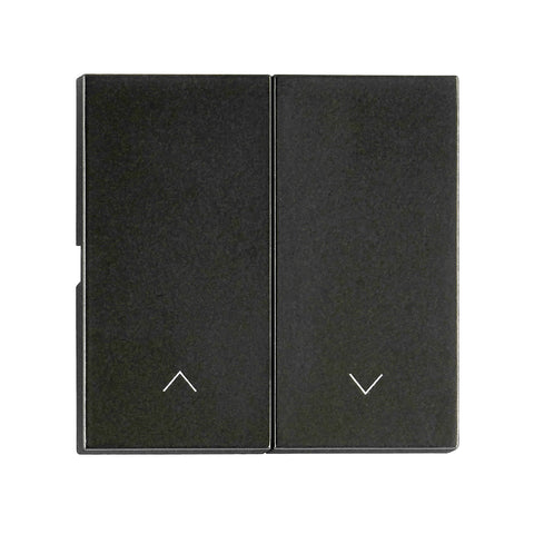 Rocker S 55, arrow symbol for blinds switch, push butt,black