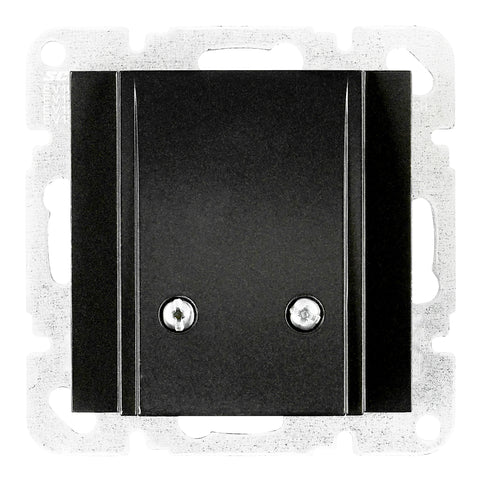 Cable outlet socket with cover, black