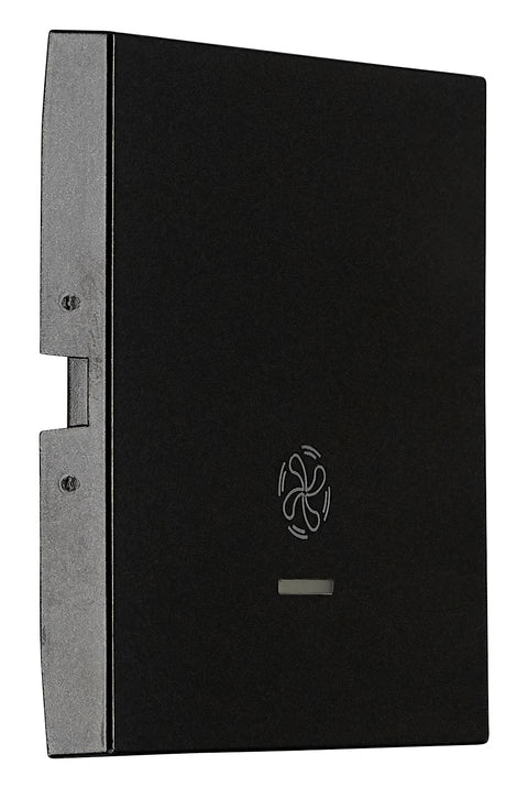 Rocker S 55 with tranparent control window, symbol fan,black
