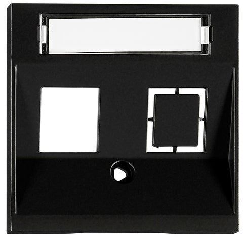 Cover for 1*RJ45 Toolless Line jack, black