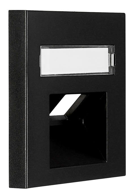 Cover for RJ45 UAE outlet, labelling window, 1-Port, black