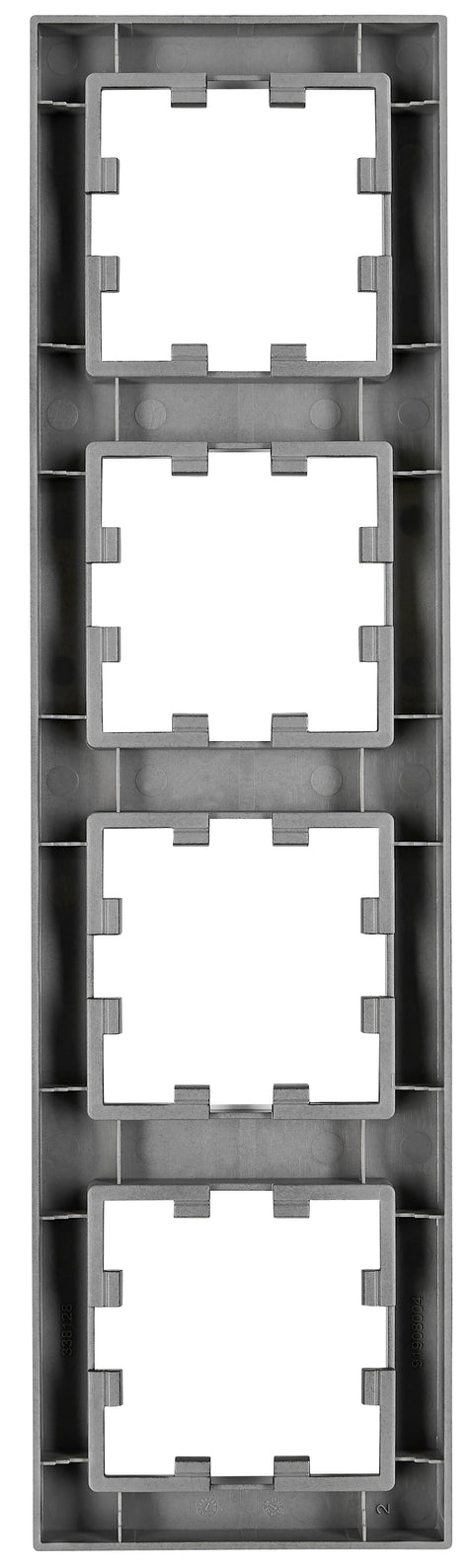 Four gang frame, Design CUBIC, black