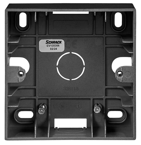 One gang wall mounting housing, black
