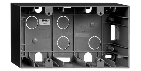 Two gang wall mounting housing, black