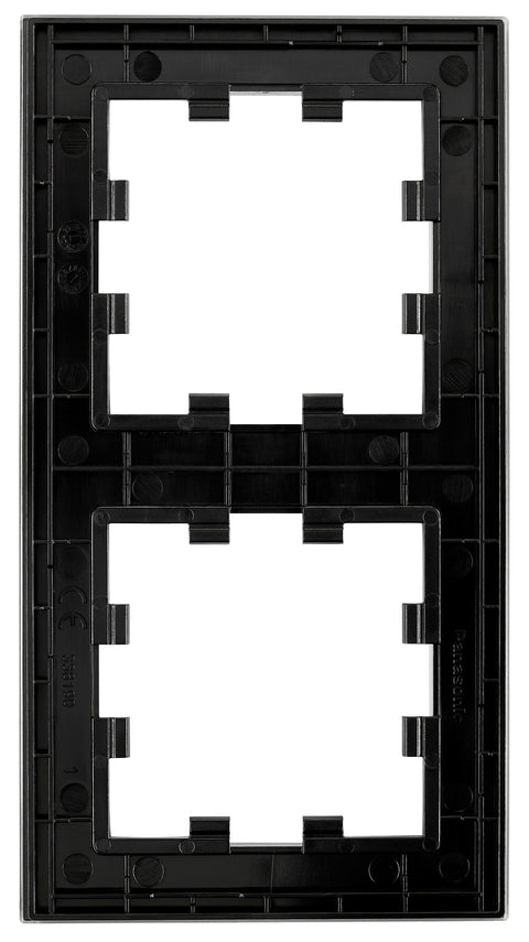 Ramă două module, sticlă neagră