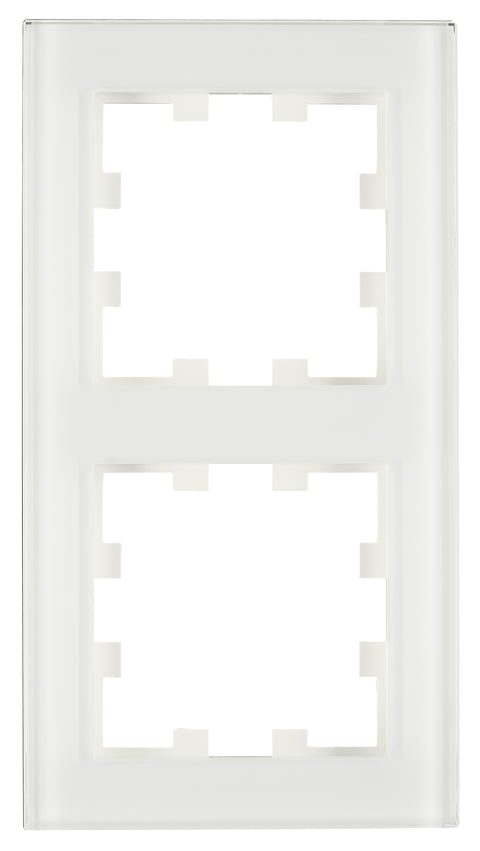 Ramă două module, sticlă albă