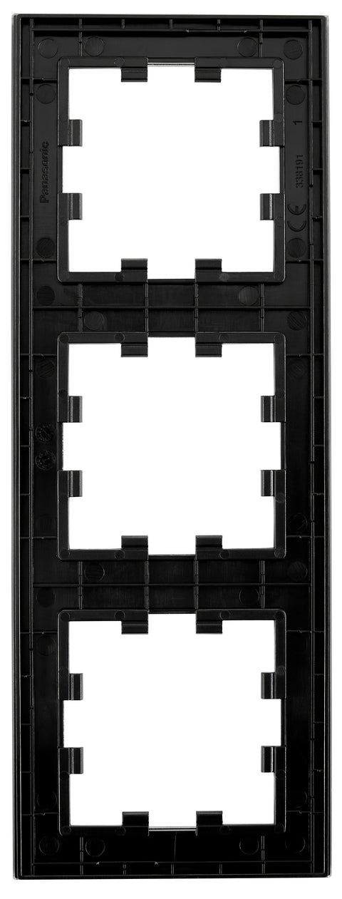 Ramă trei module, sticlă neagră